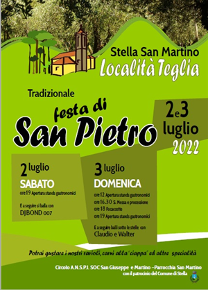 FESTA DI SAN PIETRO - 2-3 LUGLIO 2022